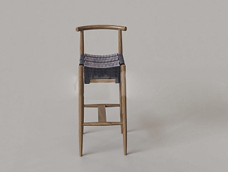 Modern Bar Chair High Chair Wooden Chair Leisure Chair 3d model