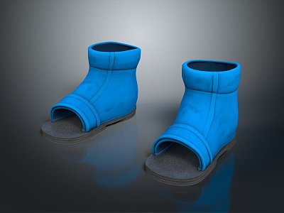 Slippers Sandals Beach Shoes Bubble Shoes Cave Shoes Realistic 3d model