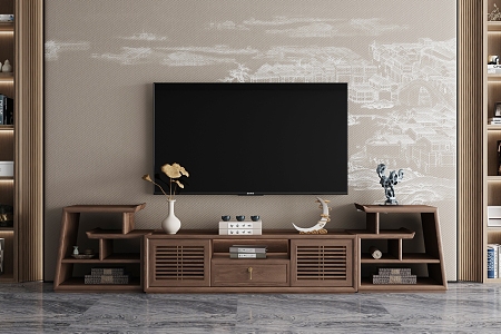 New Chinese TV Cabinet 3d model