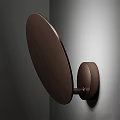 Modern Circular Wall Sconce with Metallic Finish for Contemporary Interior Design 3d model