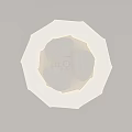 Modern White Octagonal Ceiling Light with Fan and Soft Lighting for Home Interior 3d model