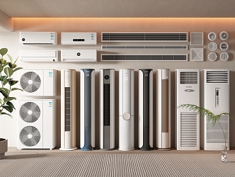 modern air conditioning 3d model