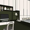 Modern Minimalist Tatami Bedroom Interior With Tatami Bed Desk And Natural Light From Window