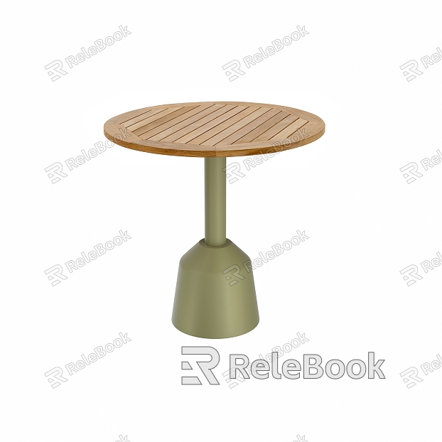 Outdoor Courtyard Garden Balcony Terrace Dining Table Round Table Teak Table Coffee Table model