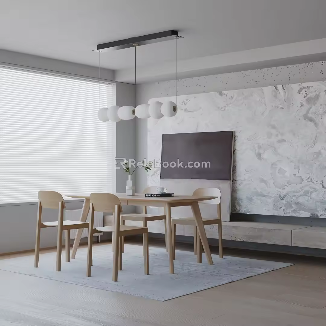 Modern table combination 3d model