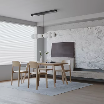 Modern table combination 3d model
