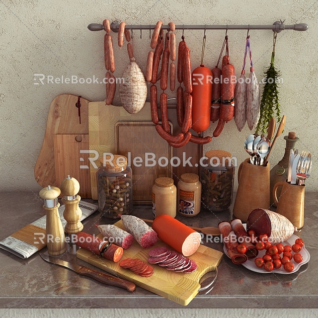 Kitchen Supplies 3d model