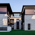 New Chinese Style Double Villa 3d model