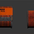 Orange And Black Cable Spools With Sharp Label On White Background
