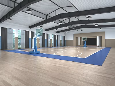Basketball Hall Indoor 3d model