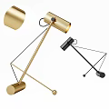 Modern Gold And Black Table Lamp With Metal Stand And Geometric Design