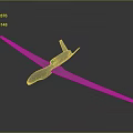 Unmanned Aerial Vehicle Drone With Long Wing And Sleek Body On Dark Surface
