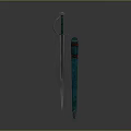 Fantasy Warrior Character And Mythical Creature With Silver Sword Turquoise Scabbard Red Accents