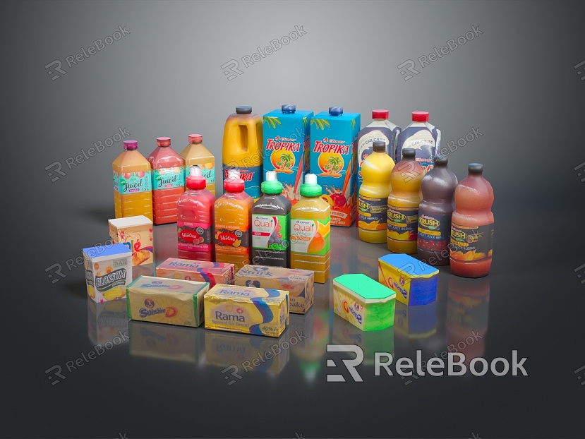 Modern Refrigerator Food Refrigerator Items Food Beverage model