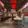 Chinese Hotpot Skewer Restaurant Featuring Refrigerated Display Cases Shelves And Convenience Store Area