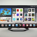 Smart TV With Interactive Interface Displaying Multiple Apps And Modern Entertainment Features 3d model