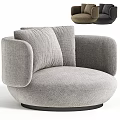 Gray Upholstered Accent Chair With Armrests Cushions Modern Design And Multiple Color Options