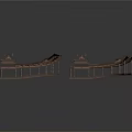 Traditional Architectural Bridge Models Featuring Curved Arched Design And Detailed Wooden Structure