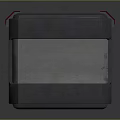 Practical Household Storage Container Metal Cube Shaped Design With Red Latches And Textured Surface