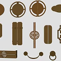 Traditional Ornate Brass Cabinet Handles With Various Shapes And Intricate Patterns
