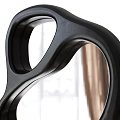 Stylish Modern Decorative Mirror Featuring Black Frame And Irregular Shape Design 3d model