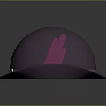 Stylish Purple Hat Adorned with Pink Feathers and Purple Strap featuring White Buckles