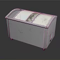 White Portable Cooler With Transparent Lid And Wheels For Household Storage