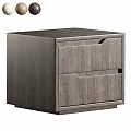 Modern Wooden Bedside Table With Two Drawers And Simple Design For Home Furniture
