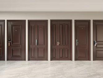Modern security door security door entry door 3d model