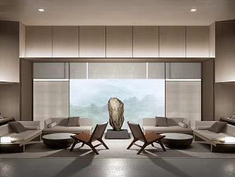 Modern Reception Area Hotel Club Sales Department Rest Area 3d model