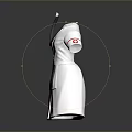 White Nurse Uniform With Red Cross Symbol Short Sleeves And Hanging Stethoscope