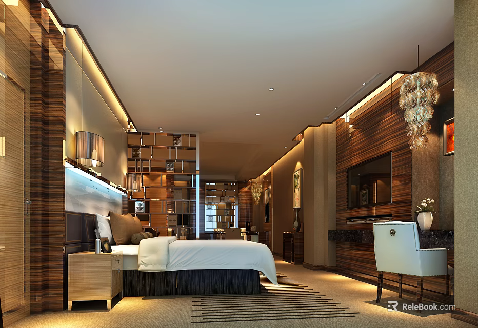 New Chinese Hotel Chinese Hotel Guesthouse 3d model 