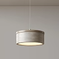 Modern Hanging Pendant Light With Light Gray Cylindrical Shade And Soft Glow