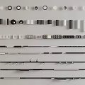 Modern downlight spot lamp magnetic attraction track spot lamp steering spot lamp linear lamp grid lamp 3d model