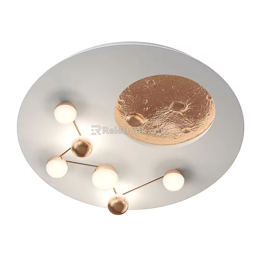 Modern minimalist ceiling lamp 3d model