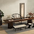 New Chinese Tea Table 3d model