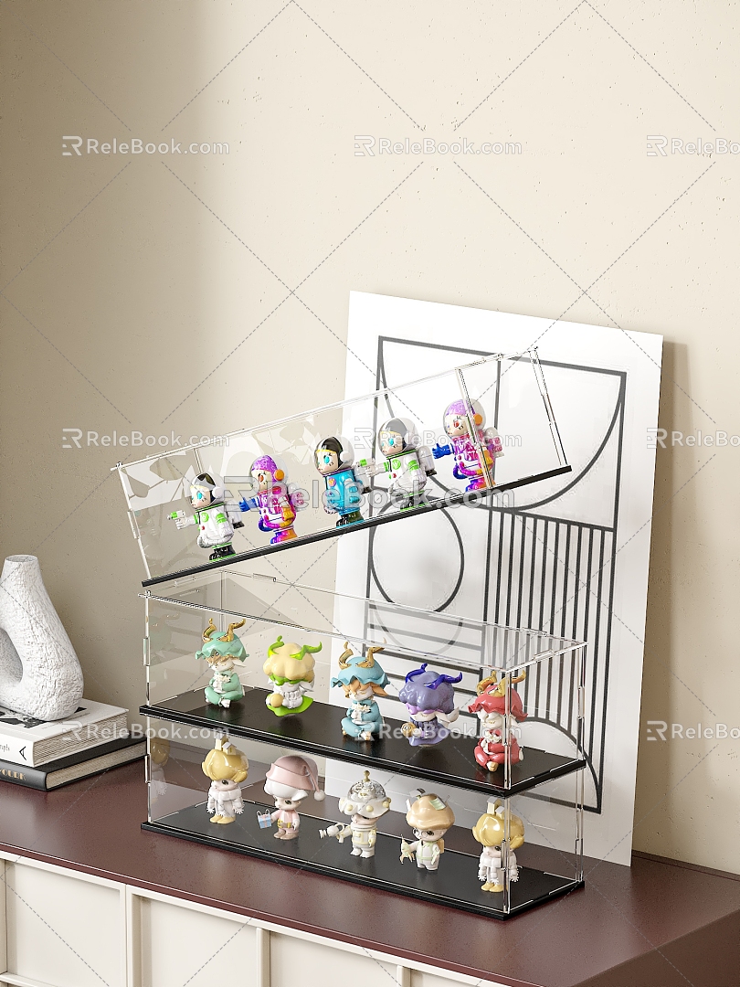 Hand-made Hand-made Box Acrylic Box Toy Doll Ornaments 3d model