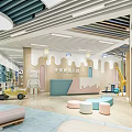 Bright Kindergarten Interior With Colorful Play Area Safe Toys And Child Friendly Design