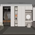 Modern Cloakroom 3d model