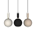 Modern Spherical Chandeliers in White Black Beige for Home Interior Design