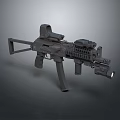 Modern Tactical Assault Rifle with Scope Flashlight and Handguard Design 3d model