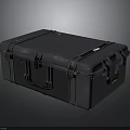 Tactical Weapon Storage Case With Gray Hard Shell And Secure Locking Straps 3d model