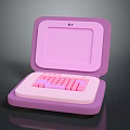 Pink Kids Portable Laptop With Colorful Keyboard And Screen