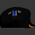 Ergonomic Black Gaming Mouse With Colorful RGB Lighting And Sleek Design