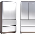 Modern Fridge Freezers With Stainless Steel Double Door Home Kitchen Design
