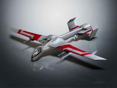 modern fighter sci-fi aircraft sci-fighter 3d model