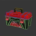 Tool Box Iron Box Multi-layer Tool Box Iron Box Iron Trunk Box Luggage Leather Box 3d model