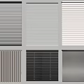 Window Blinds In Multiple Colors And Styles For Modern Home Interior Design 3d model