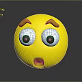 Expression package WeChat expression package cartoon expression cartoon face emoticon Yan text 3d model