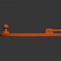 Red Belt Buckle With Engraved Building And Figure Design For Daily Use